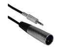 QVS XLRSM-06 6Ft Xlr Male To 3.5Mm Male Balenced Audio Cable