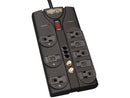 Tripp Lite TLP808TELTV 8 Outlets 2160 Joules 8' Cord with tel/DSL & Coax Protect