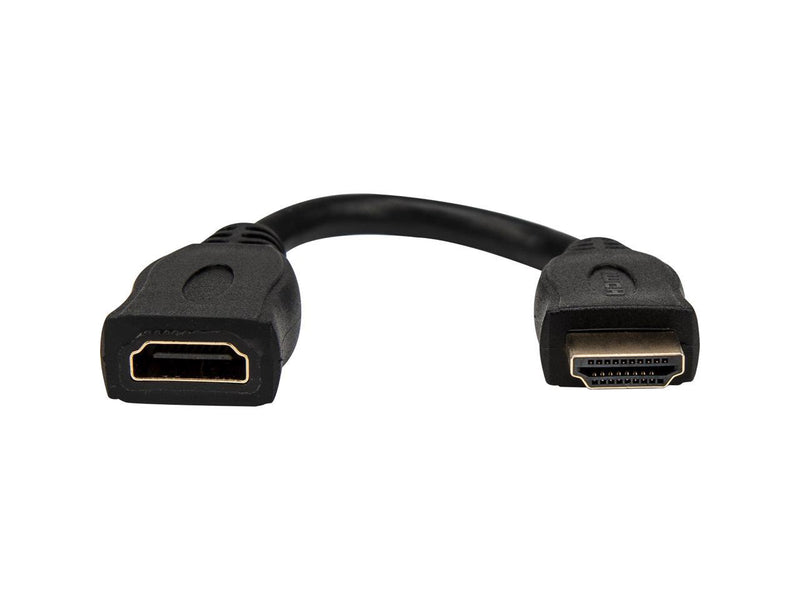 Rocstor 6in High Speed HDMI Port Saver Cable M/F Black