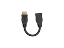 Rocstor 6in High Speed HDMI Port Saver Cable M/F Black