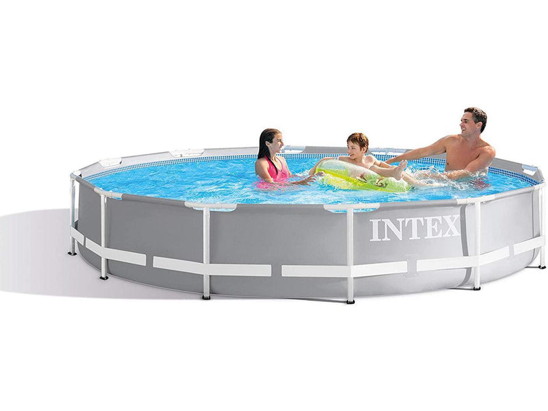 Intex 26711EH 12 foot x 30 inch Prism Frame Above Ground Swimming Pool with Pump