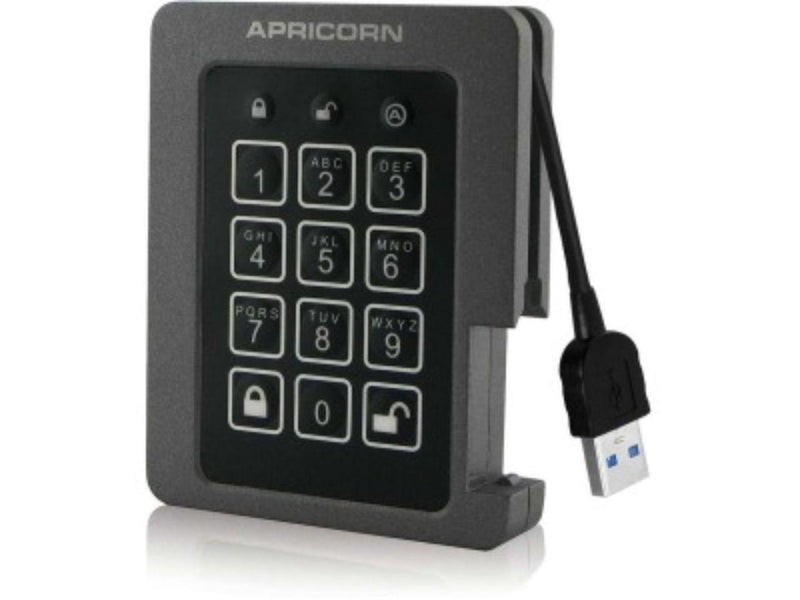 Apricorn Aegis Padlock ASSD-3PL256-1TBF 1 TB Solid State Drive - 2.5" Internal -