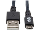 Tripp Lite U050-010-GY-MAX Heavy-Duty USB-A to USB Micro-B Cable - M/M, USB 2.0,