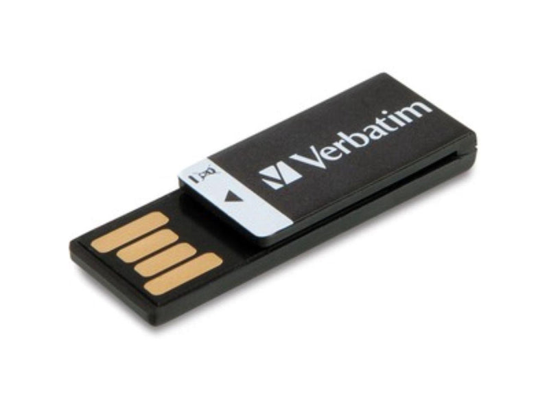 VERBATIM AMERICA, LLC 16GB CLIP-IT USB FLASH DRIVE - BLACK 43951