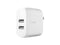 BELKIN WCD001dq1MWH White BOOST CHARGE Dual USB-A Wall Charger 24W + Lightning