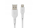 Belkin CAB005bt1MWH 3.3 ft. White BOOST CHARGE USB-A to Micro-USB Cable