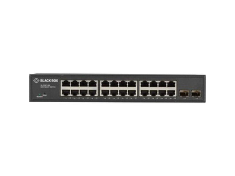 Black Box Gigabit Ethernet Managed Switch - (24) RJ-45 (2) SFP