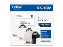 Brother DK-1202 Label Printer Labels 2.4" x 3.9" White Labels/Roll 3 Rolls/Box