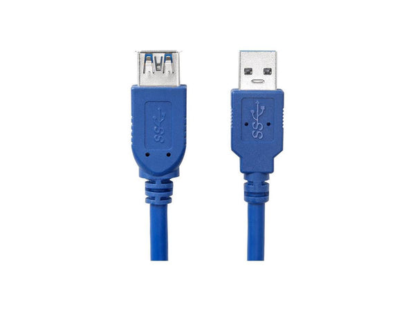 Rocstor 6FT USB 3.0 EXTENSION CABLE 6FT 1.83M F/M -TYPE A F/M BLUE Y10C262BL1