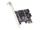 IO CREST 4 Port SATA III PCI-e 3.0 x1 Expansion Card Non-Raid with Low