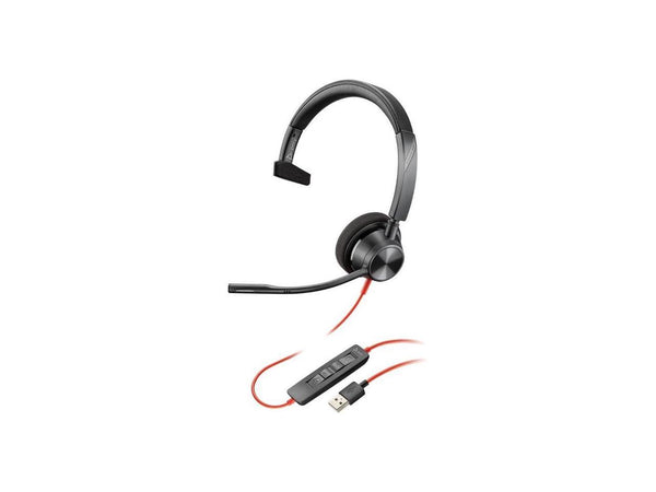 Poly - Blackwire 3310 - Wired, Single Ear (Mono) Headset (Plantronics) with Boom