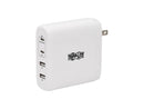 Tripp Lite USB C Wall Charger 4Port Compact 100W PD3.0 White U280W04100C2G
