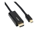 Rocstor Y10C197-B1 10Ft Mini Displayport To Hdmi M/M 4Kx2K 30Hz Cable Black