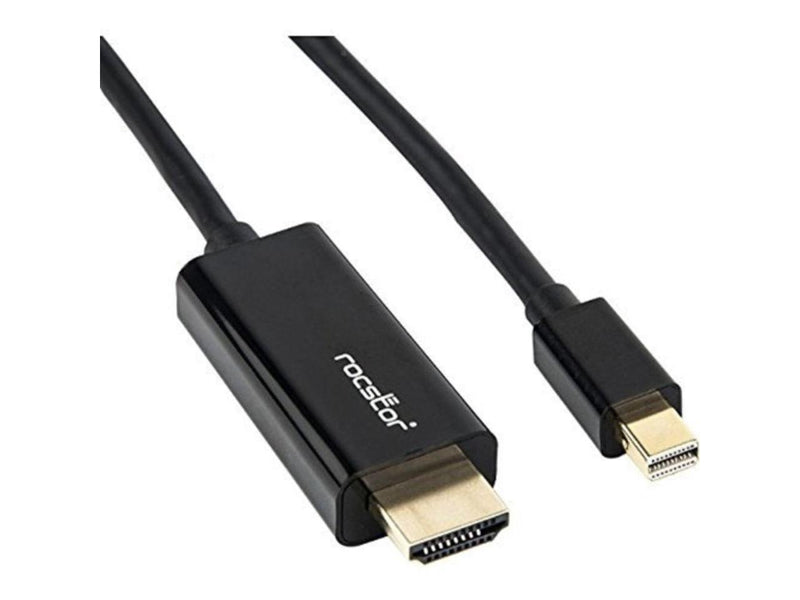 Rocstor Y10C197-B1 10Ft Mini Displayport To Hdmi M/M 4Kx2K 30Hz Cable Black