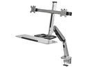 Siig Mounting Arm For Monitor Keyboard - Silver