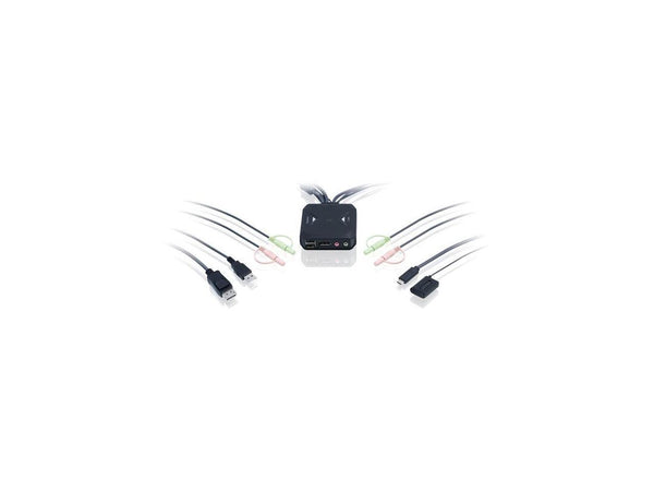 IOGEAR 2-port 4K KVM Switch with DisplayPort USB-C and Audio GCS82DPC