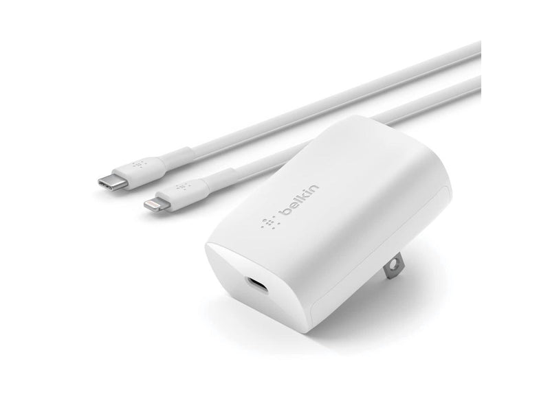 Belkin 30W Wall Charger with USB-C to Lightning Cable White WCA005DQ1MWH