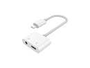 4XEM 8-pin & 3.5mm Adaptor for iPhone/iPod/iPad 4X8PIN35SPLITTER