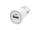 Tripp Lite U280-001-C2 White USB Tablet / Phone Car Charger, 5V / 2.4A