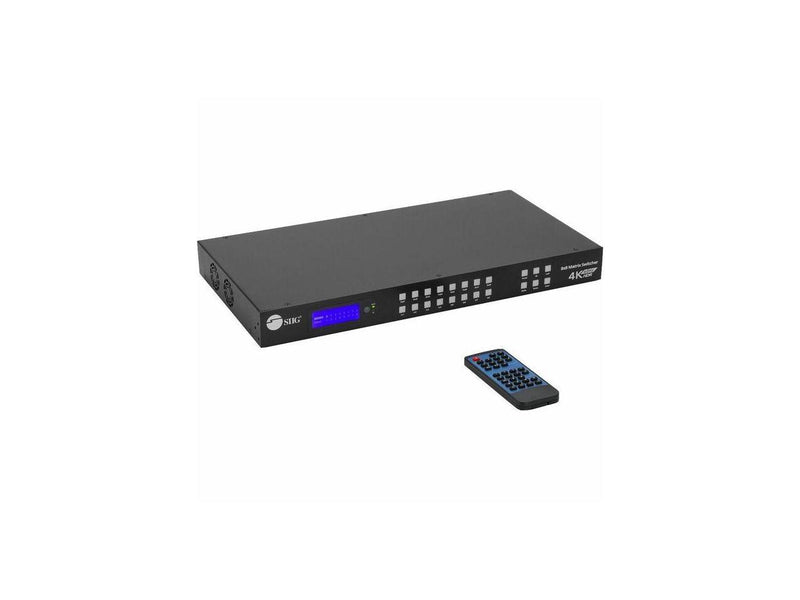 SIIG 8x8 HDMI 4K60Hz Matrix Switcher with LCD 18Gbps Downscaling EDID Management