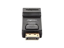 Rocstor Y10A170-B1 Displayport To Hdmi Adapter M/F Gold Plated Connectors Black