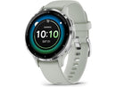 Garmin Venu 3S, Silver Stainless Steel Bezel with Sage Gray Case and Silicone