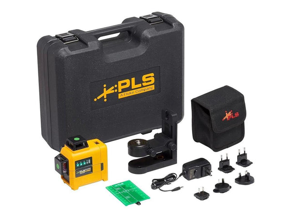 PLS 3X360G KIT Green line laser level kit w/RBP5, Case, and L-Bracket