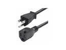 StarTech 10ft 3m Power Extension Cord NEMA 5-15P to NEMA 5-15R AC Power Cable