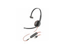 Poly Blackwire 3215 Monaural USB-A Headset TAA (Bulk) - Mono - USB Type A -