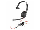 Poly Blackwire 5210 Monaural USB-C Headset + 3.5mm Plug + USB-C/A Adapter (Bulk)