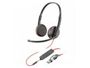 Poly Blackwire 3225 Stereo USB-C Headset + 3.5mm Plug + USB-C/A Adapter (Bulk) -