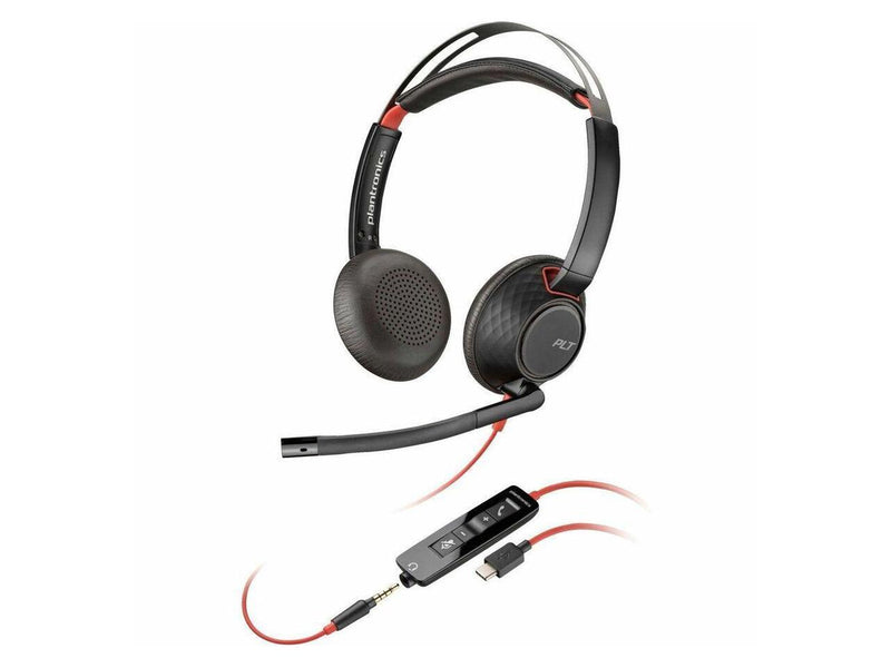 Poly Blackwire C5220 Headset - Stereo - USB Type C, Mini-phone (3.5mm) - Wired -