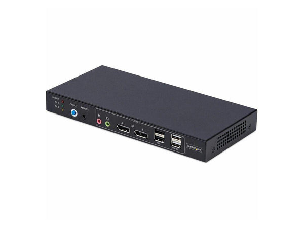 StarTech 2-Port Dual-Monitor DisplayPort KVM Switch with Dual View Video Matrix-