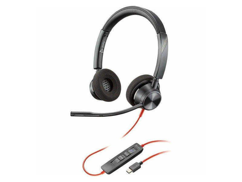 Poly Blackwire 3320 Headset - Stereo - USB Type C, Mini-phone (3.5mm) - Wired -