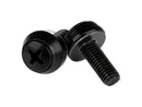 StarTech.com M6 x 12mm - Screws - 100 Pack, Black - M6 Mounting Screws for