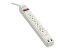 Tripp Lite 6 Outlet Surge Protector Power Strip 6Ft Cord 990 Joules Dual Usb