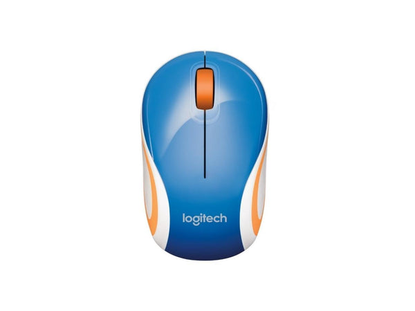 Logitech M187 2.4GHz Wireless 3-Button Optical Mini Scroll Mouse - Blue