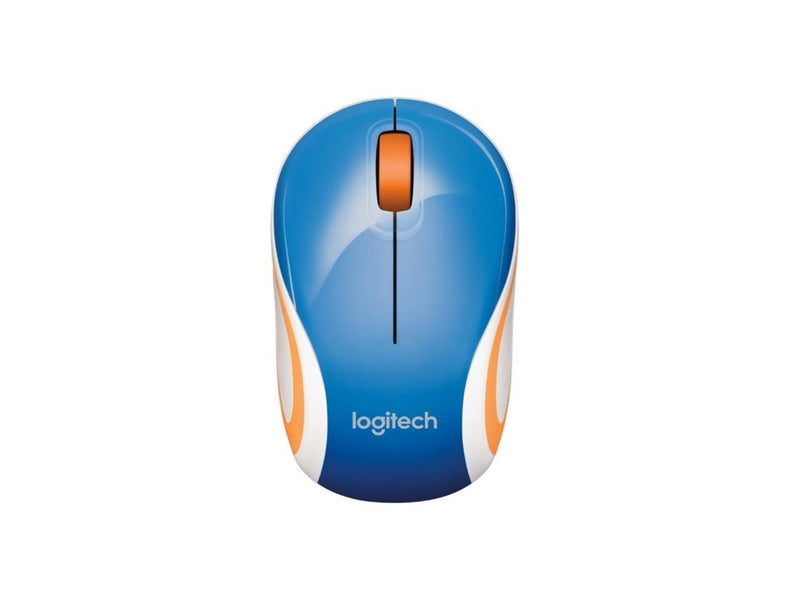 Logitech M187 2.4GHz Wireless 3-Button Optical Mini Scroll Mouse - Blue