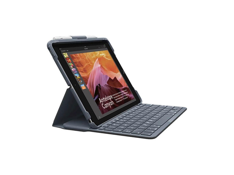 Logitech 9.7" Slim Folio with Integrated Bluetooth Keyboard Case for Apple iPad