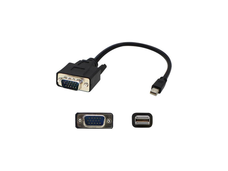 6Ft Mini-Displayport 1.1 Male To Vga Male Black Cable For Resolution Up To