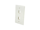 StarTech PLATE2WH StarTech.com Dual Outlet RJ45 Universal Wall Plate White - 2 x