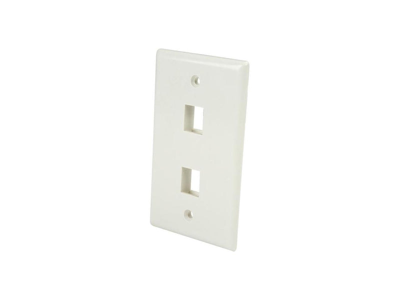 StarTech PLATE2WH StarTech.com Dual Outlet RJ45 Universal Wall Plate White - 2 x