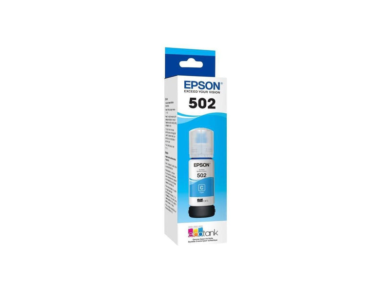 Epson T502, Cyan Ink Bottle - Inkjet - Cyan