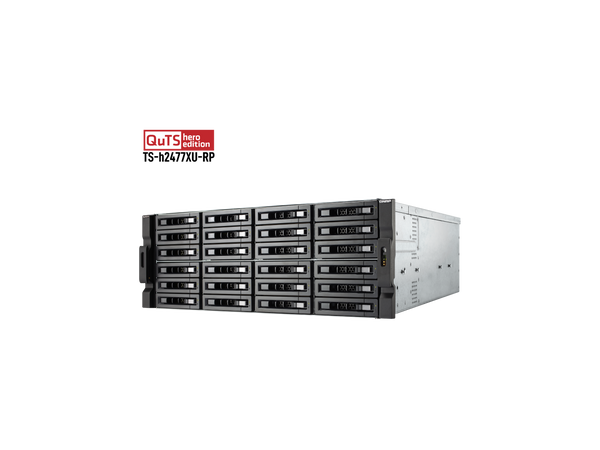 Qnap TS-h2477XU-RP-3700X-32G-US QNAP 4U 24-Bay QTS hero NAS/iSCSI IP-SAN, AMD