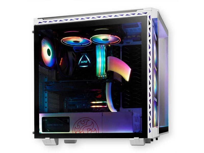 XPG BATTLECRUISER ATX Mid-Tower RGB Case-White-BATTLECRUISER-WHCWW