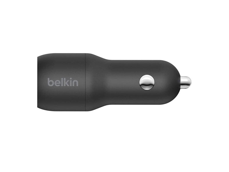 DUAL USB-A CAR CHARGER 12W X2 BLK