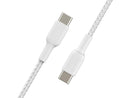 BOOSTCHRG USBC/USBC CABBRAID 1M WHT