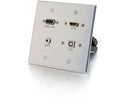C2g Hdmi, Vga, 3.5mm And Usb Pass-through Wall Plate - Aluminum - 39703