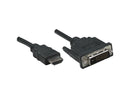 MANHATTAN 372503 HDMI Male to DVI-D 24+1 Male, Dual Link, Black, 1.8 m (6 ft.)
