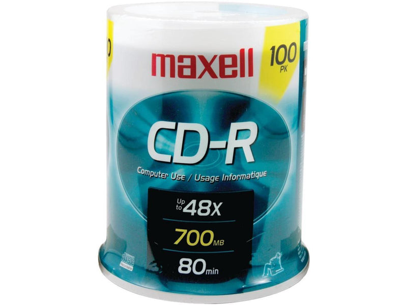 maxell 700MB 48X CD-R 100 Packs Spindle Disc Model 648200